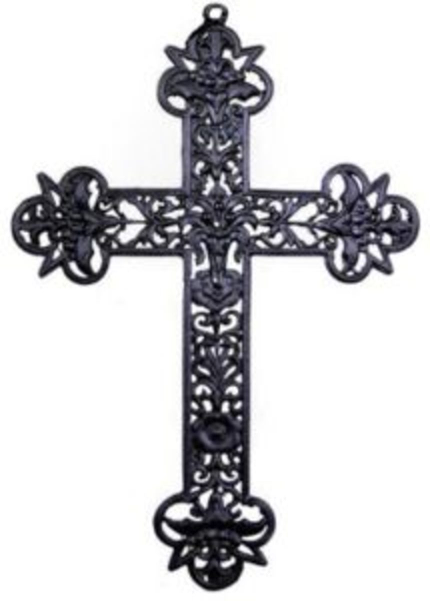 This Berlin iron cross displays the lace-like quality of Berlin iron jewelry. 