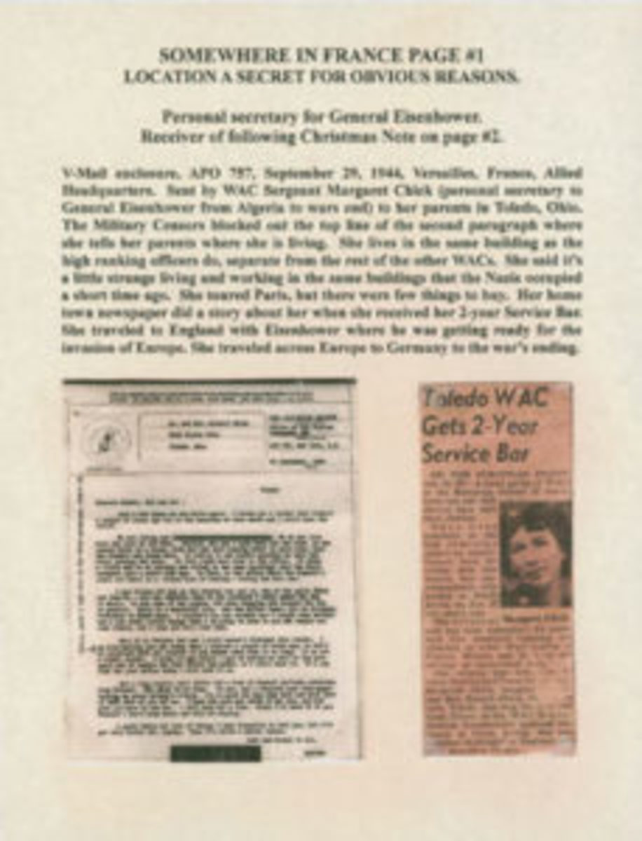 Letter and newspaper clipping of Sgt. Margaret Chick