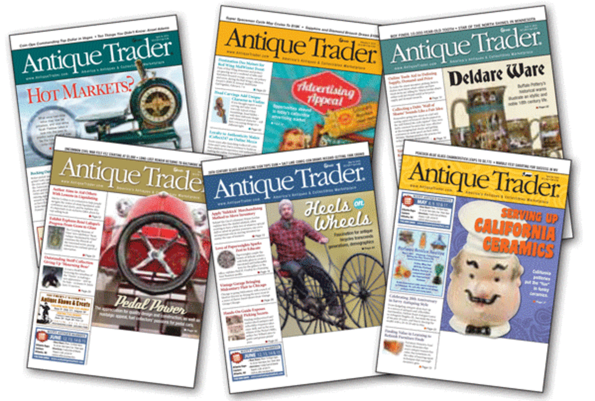 Single copy digital issues of Antique Trader are available at KrauseBooks.com.