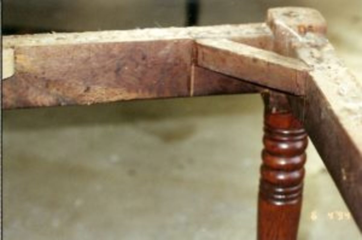 In the early 19th century, simple cleats were often used to brace the chair.