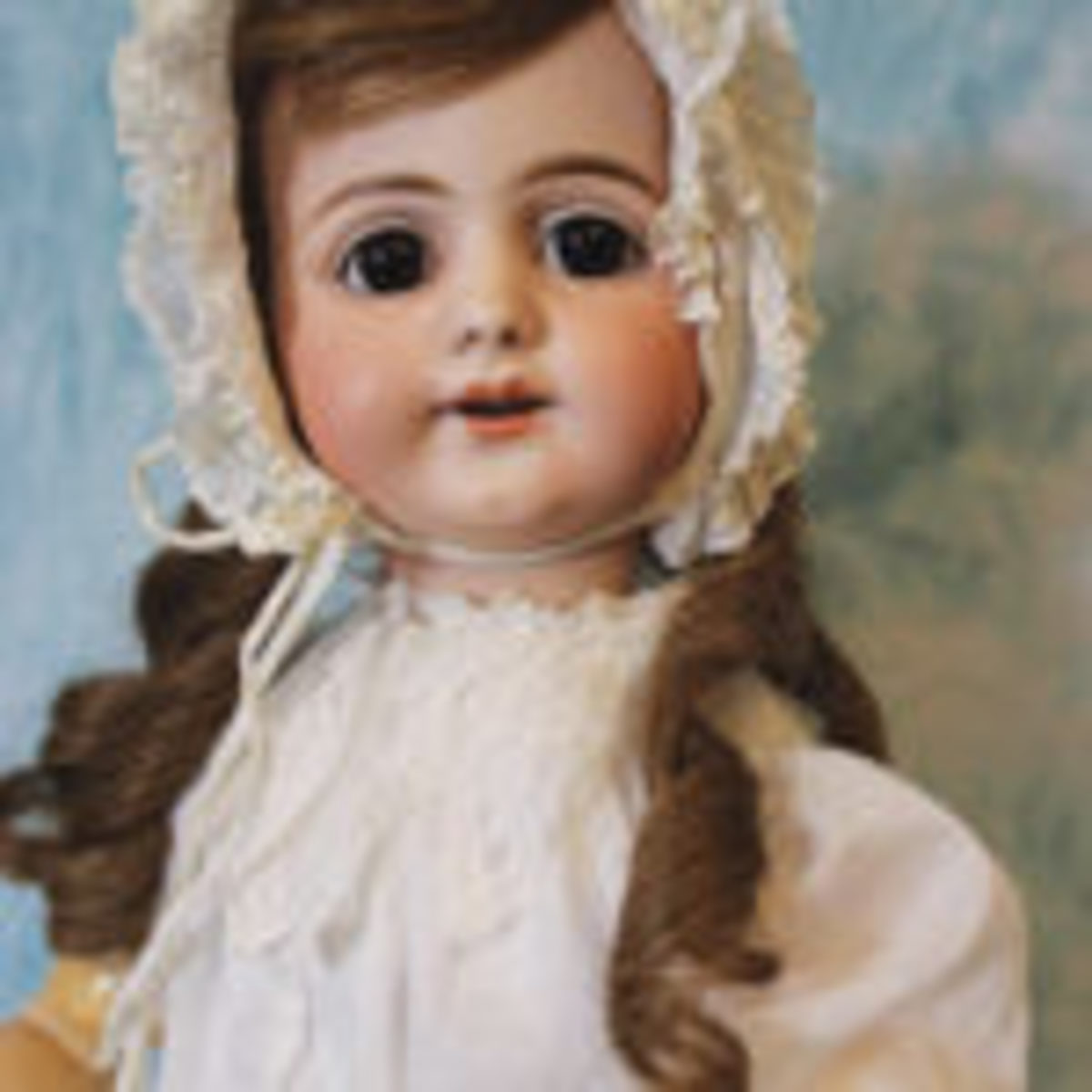 Close-up of Edison Phonograph Doll with Simon & Halbig Head. Author’s Collection. Photo by Turn of the Century Antiques.