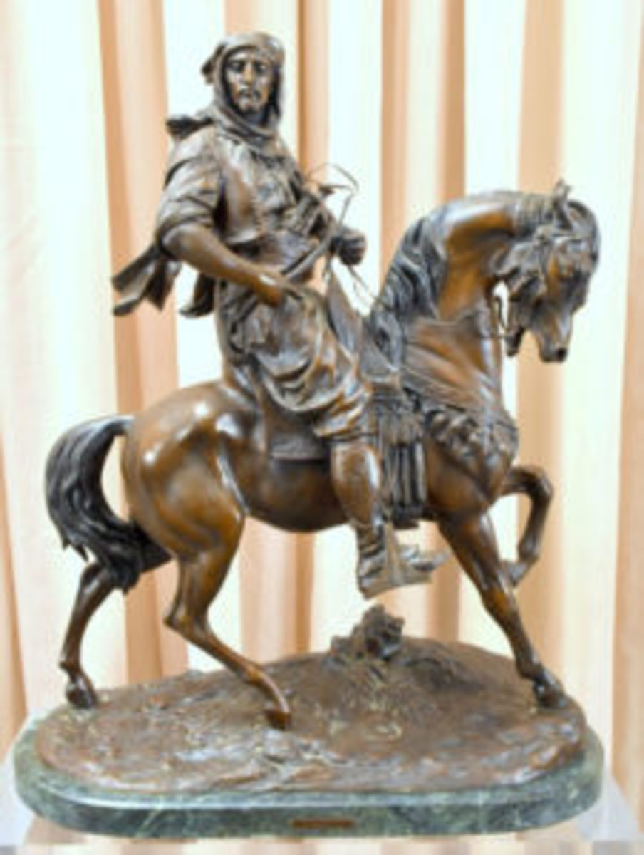 Bronze Arabian statue