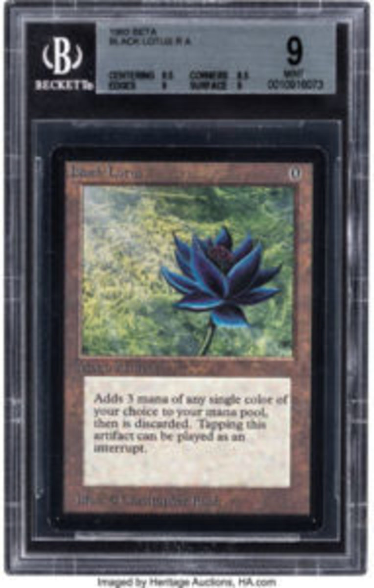 Magic: The Gathering Beta Edition Black Lotus BGS 9, $26,400. Photos courtesy of Heritage Auctions, www.ha.com