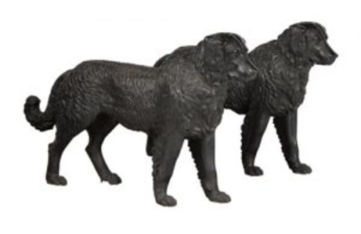 Dog garden statues