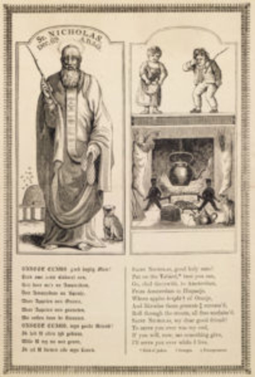  Print of St Nicholas by Alexander Anderson commisioned by John Pintard in 1810.