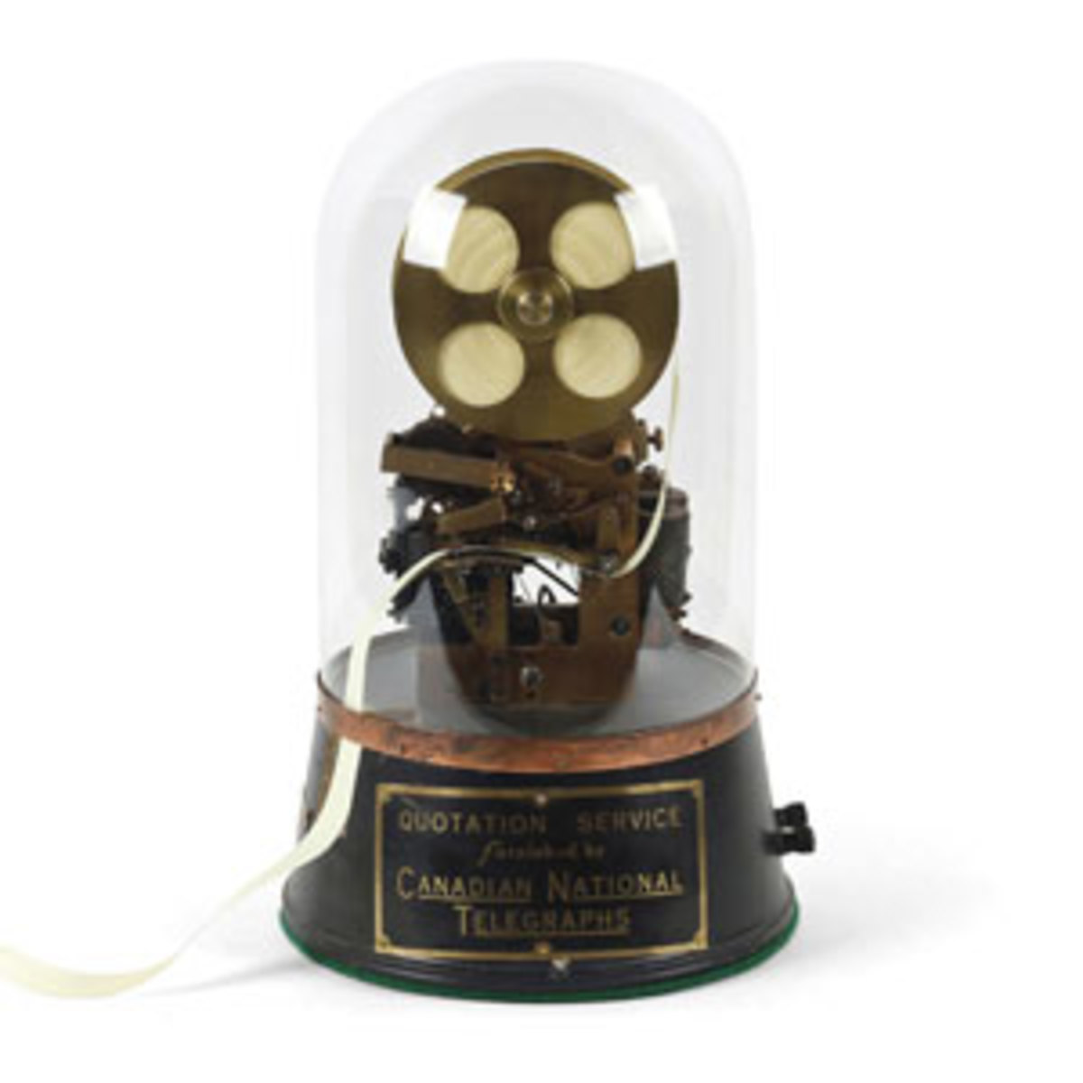  This rare, early 1900s Canadian National Telegraphs stock ticker was the top lot at $11,800.