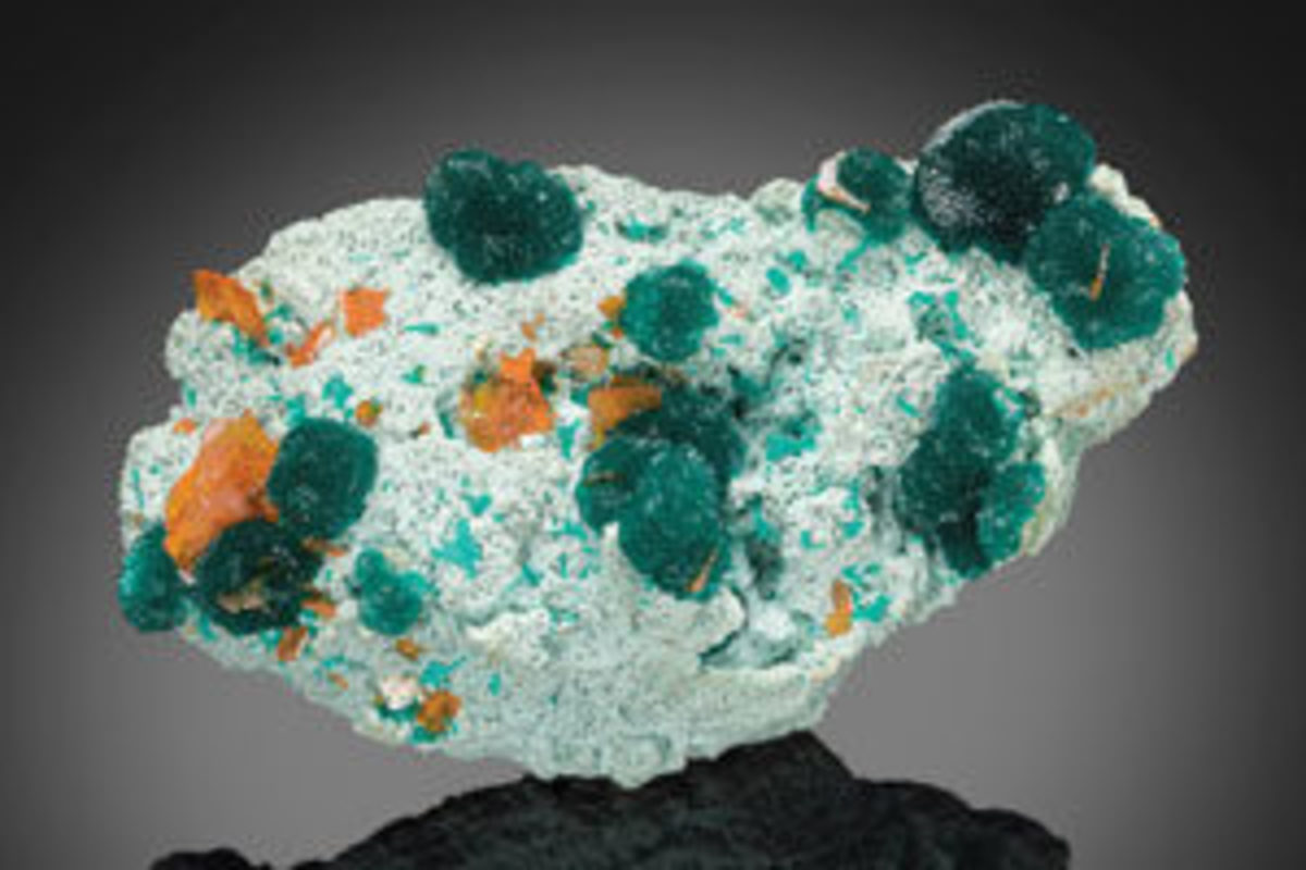  This leadhillite, cerussite and wulfenite specimen from Arizona sold for $62,500.