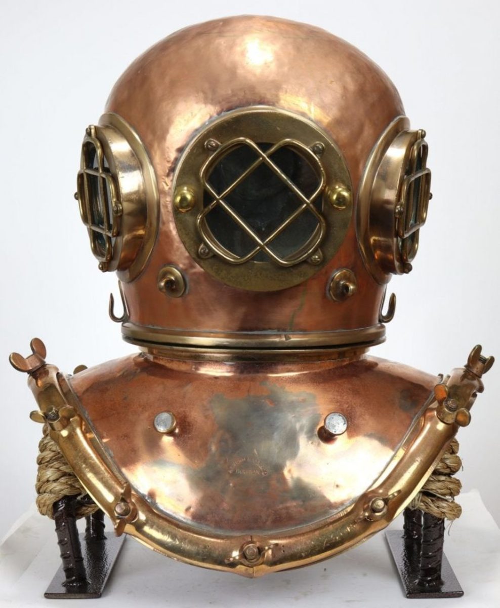  A 19th century Alfred Hale diving helmet sold for nearly $13,000 at auction.
