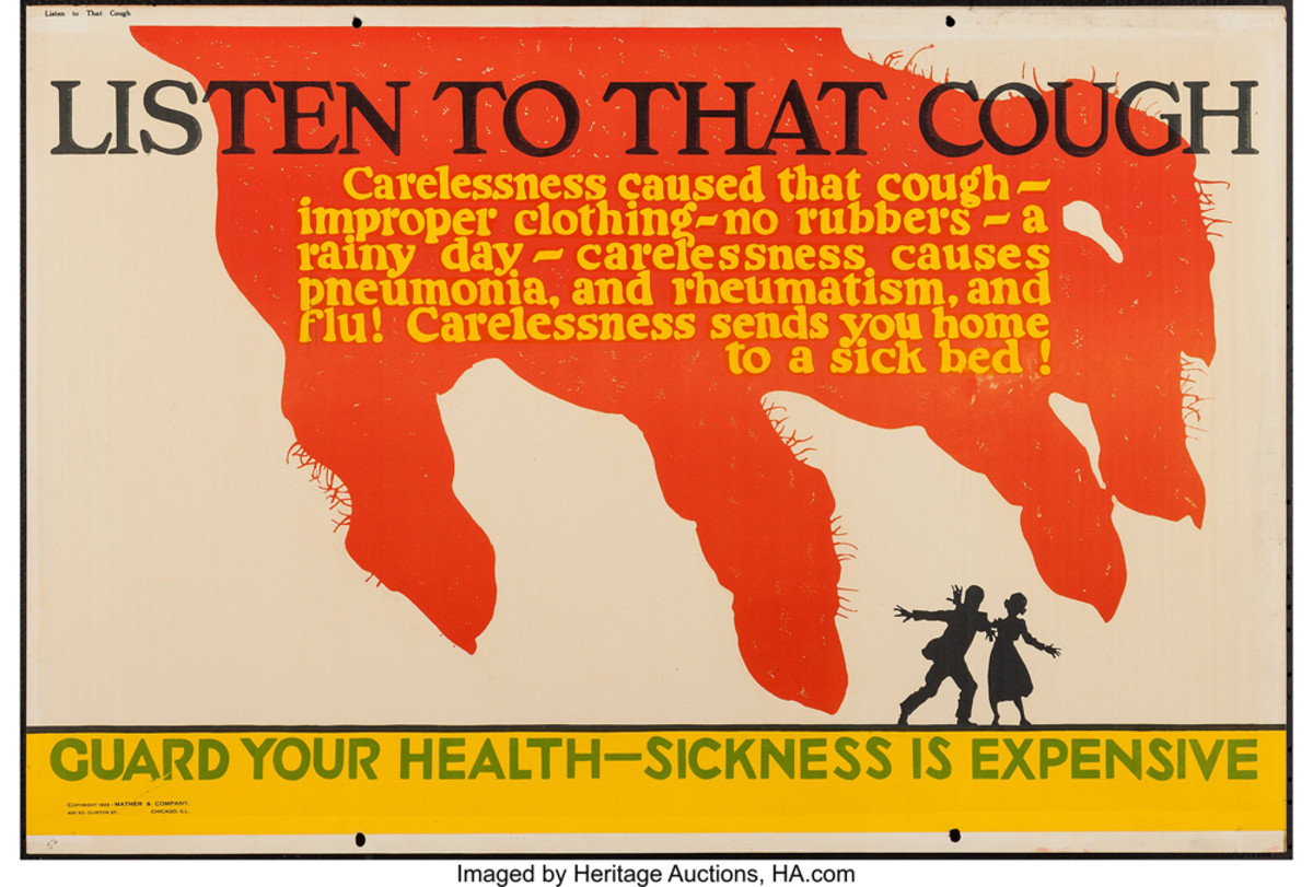 Take good care of your health. Mather and Company, 1923, 28” x 41-1/2”, $227.
