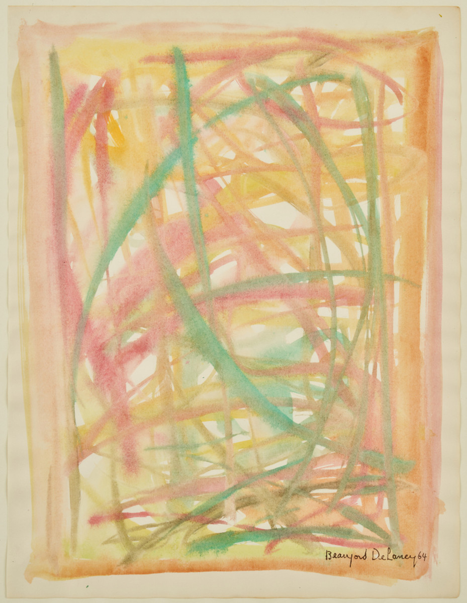 Beauford Delaney's watercolor abstract, Composition, sold for $15,600.