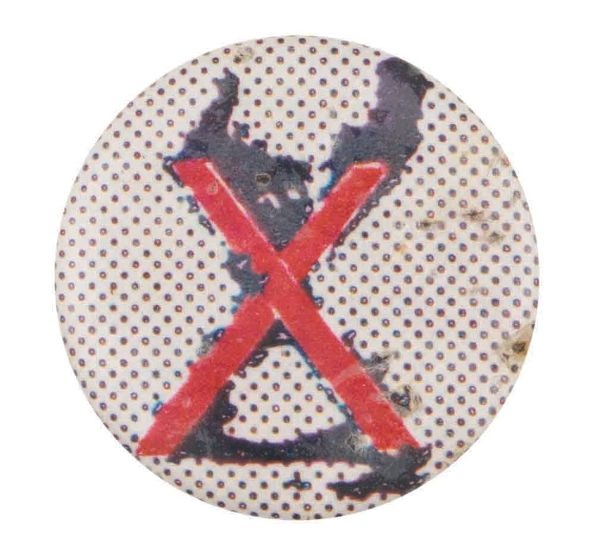 A button for X, an L.A.-based punk band
