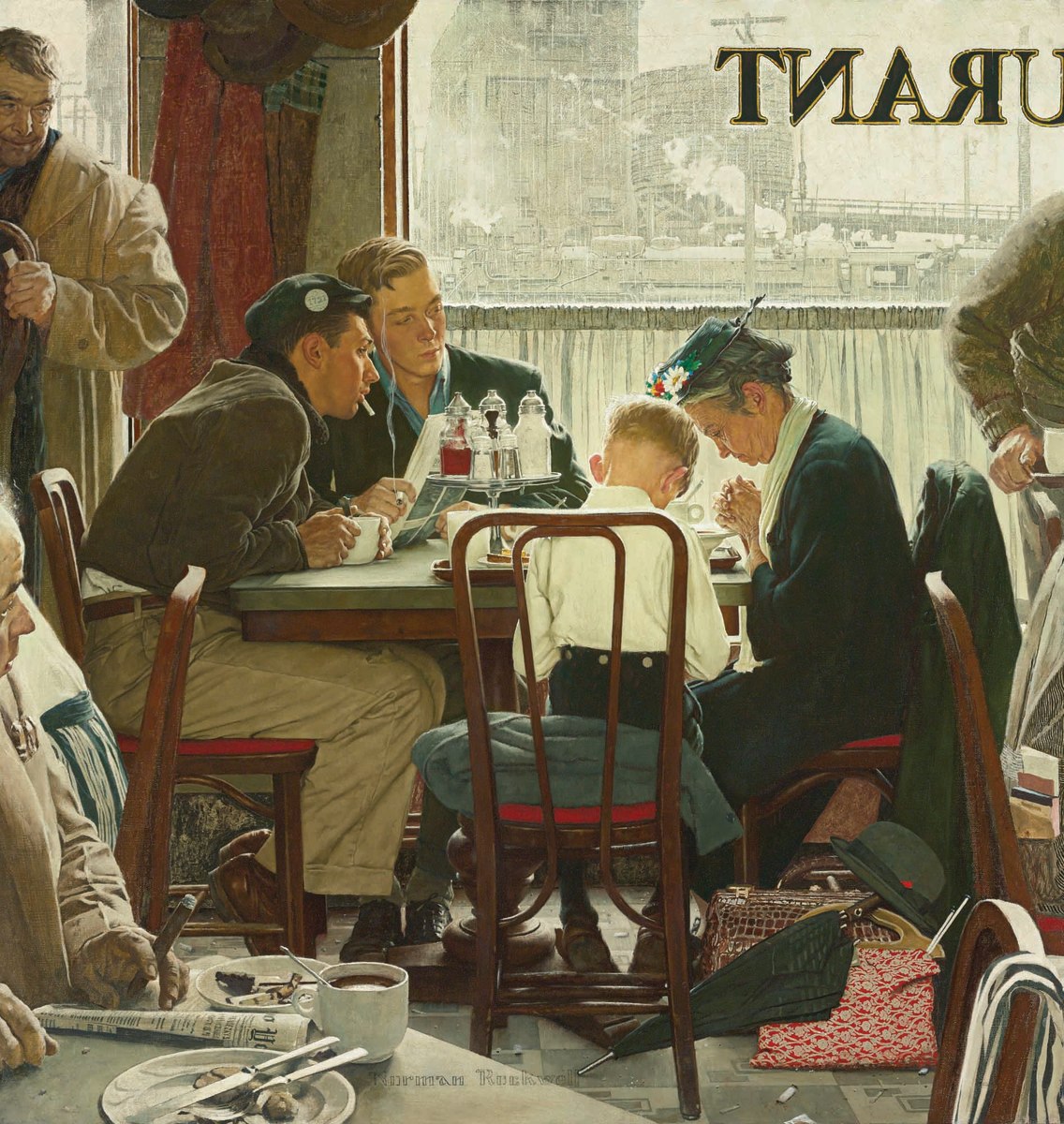 Saying Grace by Norman Rockwell