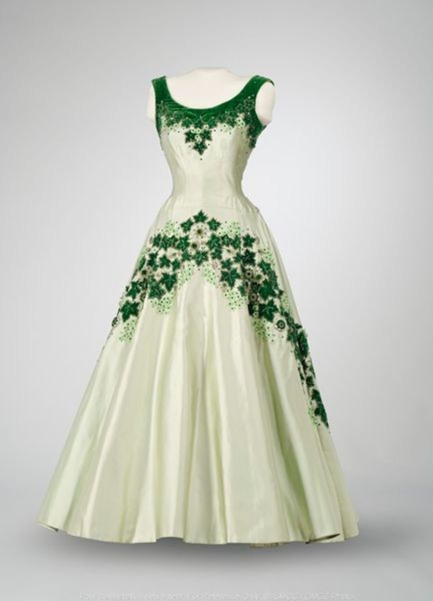 "Maple Leaf of Canada dress," designed by Norman Hartwell, 1957.