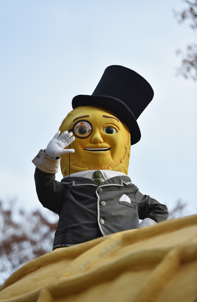Mr. Peanut floats through the 90th Annual Macy's Thanksgiving Day Parade on November 24, 2016 in New York City.