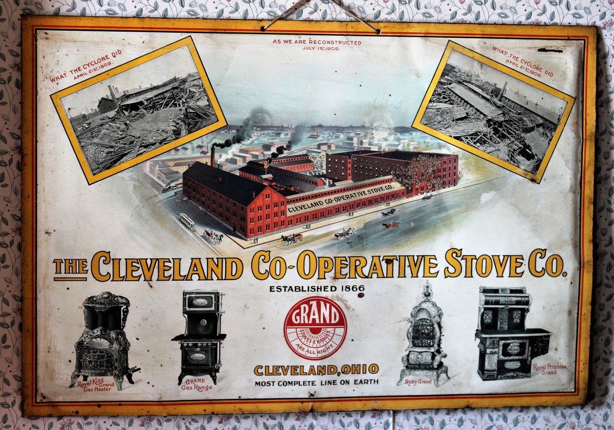 Above and below are just two of the pieces of vintage stove advertising in the author's collection.