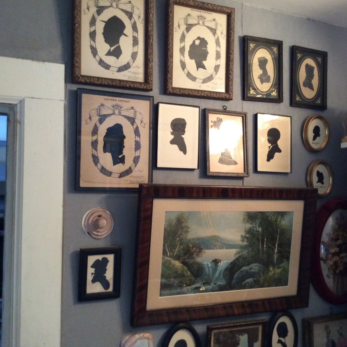Mullikin said that she loves finding old silhouettes, which are getting hard to find;  the top two to the right she recently found in Old Town Alexandria, where her  daughter lives.