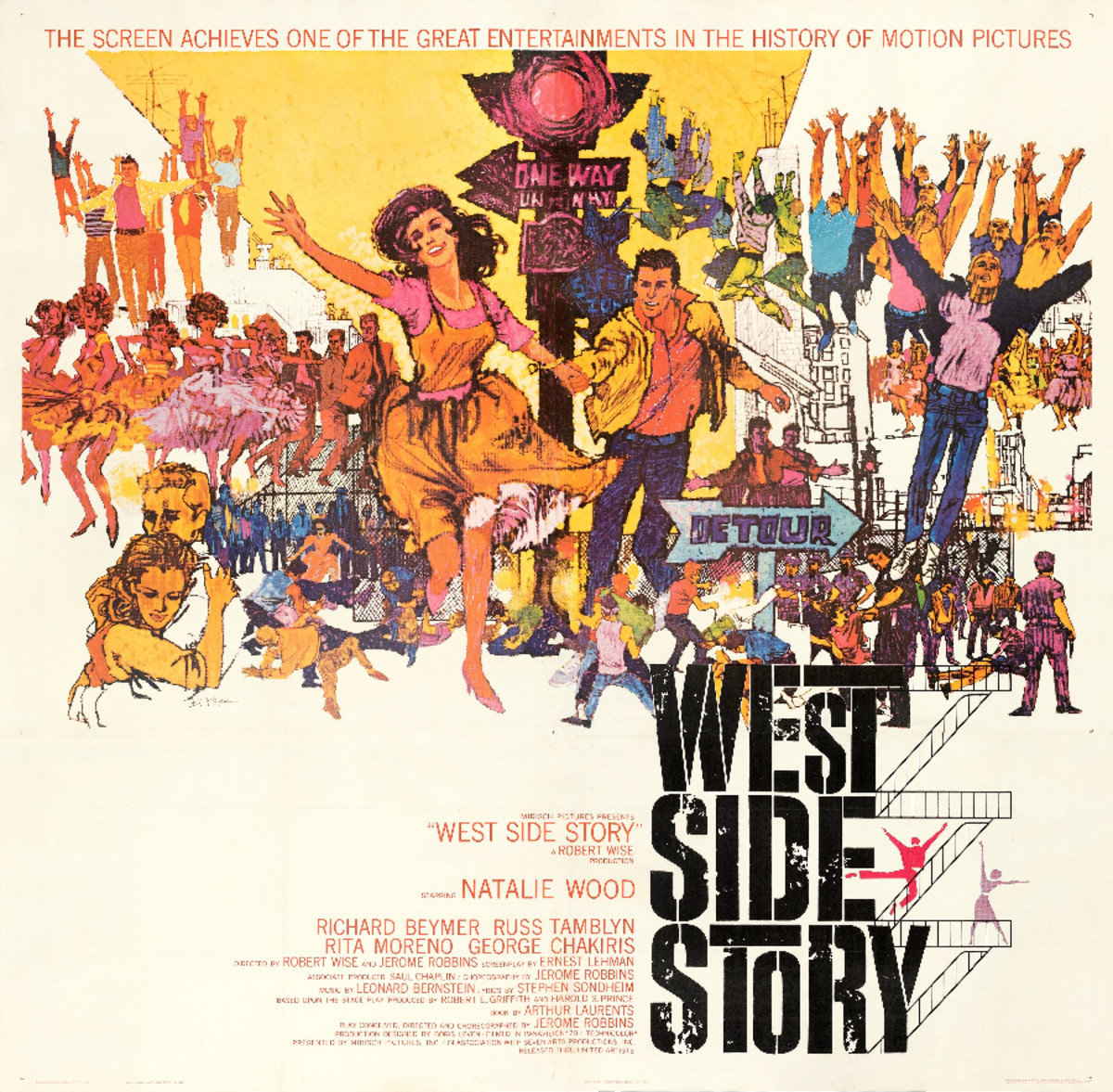 Robert Peak's artwork for the movie poster for West Side Story (United Artists, 1961). This sold at Heritage Auctions in March for $2,640.