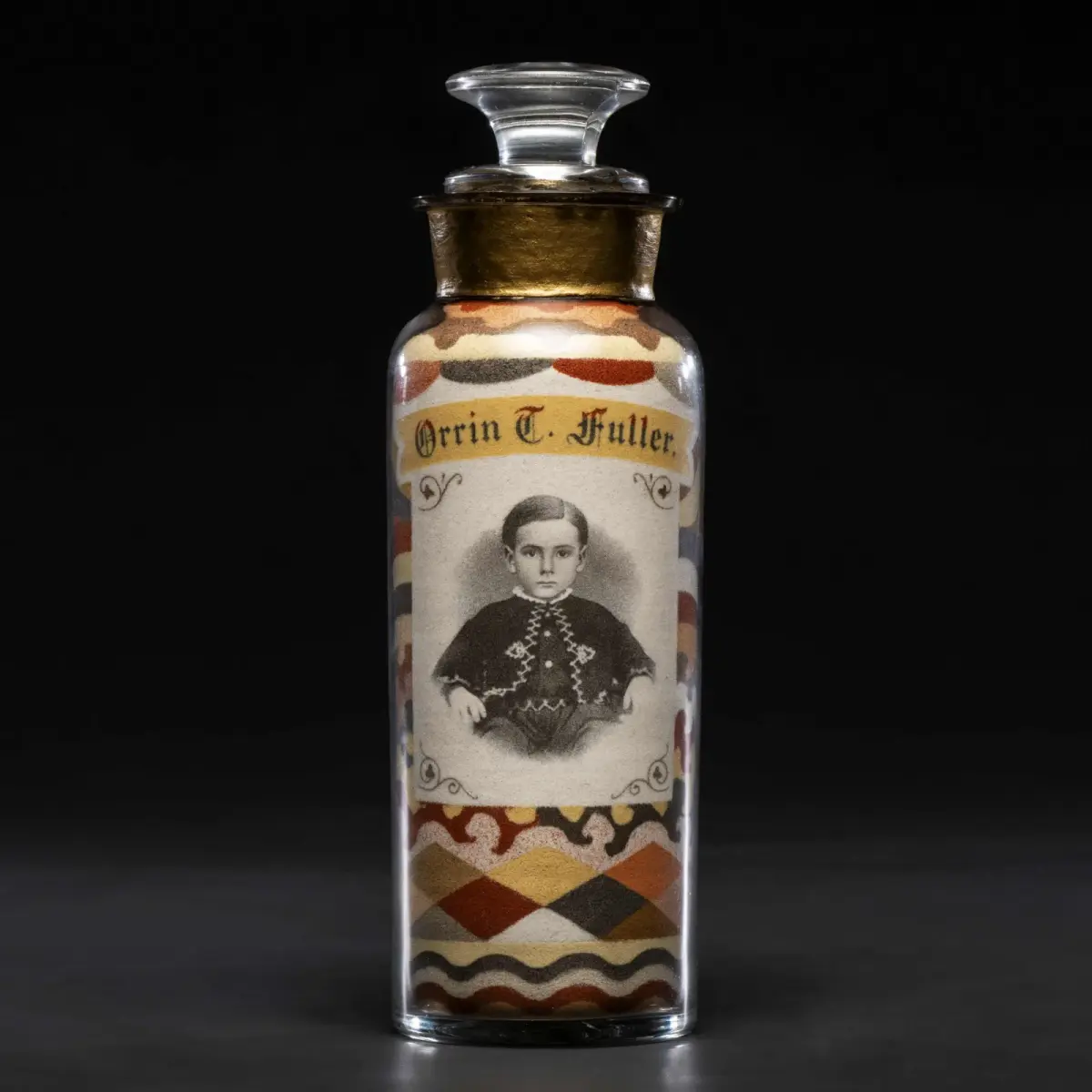 This rare and record-breaking bottle of sand art by Andrew Clemens is the only known example that features a portrait.