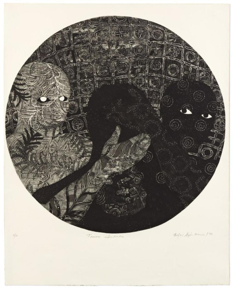 Belkis Ayón, Temores Infundados, collograph on paper, 1997; sold for $75,000, a record for the artist.