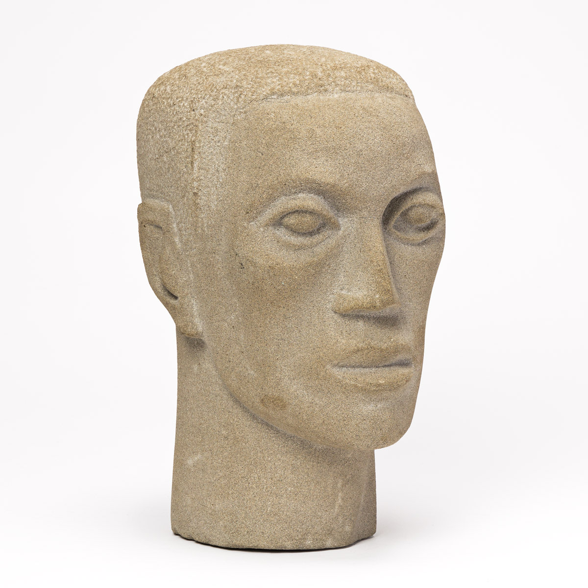Elizabeth Catlett, “Head,” carved limestone, 1943; sold for $485,00, a record for Catlett.