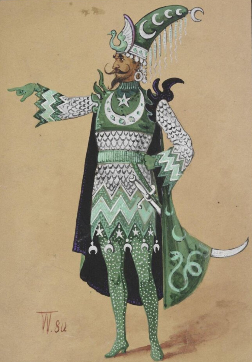 Costume design by Wilhelm for an unidentified production.