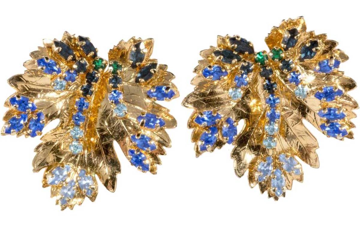 Christian Dior leaf earrings