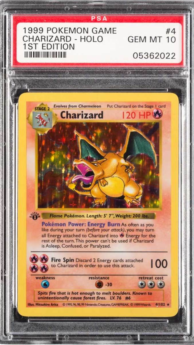 Pokémon Charizard No. 4 card