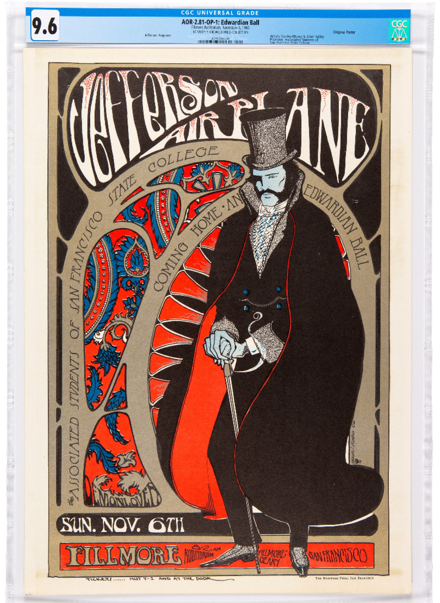 Jefferson Airplane’s 1966 “Edwardian Ball” at the Fillmore realized $19,375.