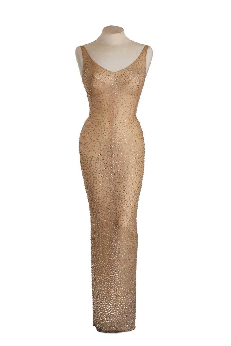 Marilyn Monroe's iconic "Happy Birthday" dress that sold at Julien's Auctions for a world-record $4.8 million.