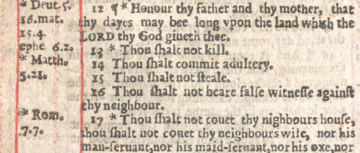 The infamous omission of the word "not" in verse 14.