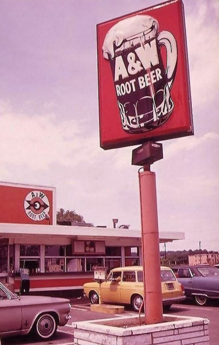 1970s A&W Root Beer Stand