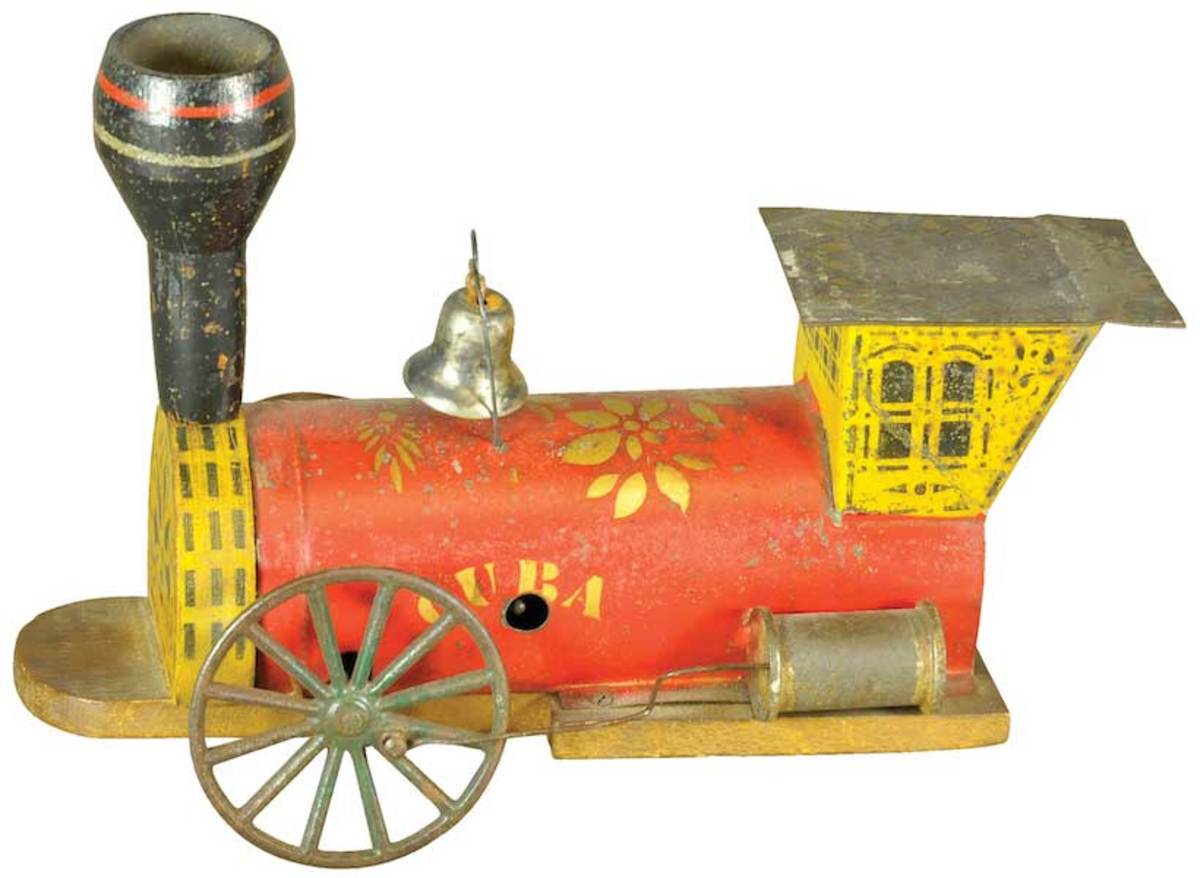 George Brown clockwork tin locomotive