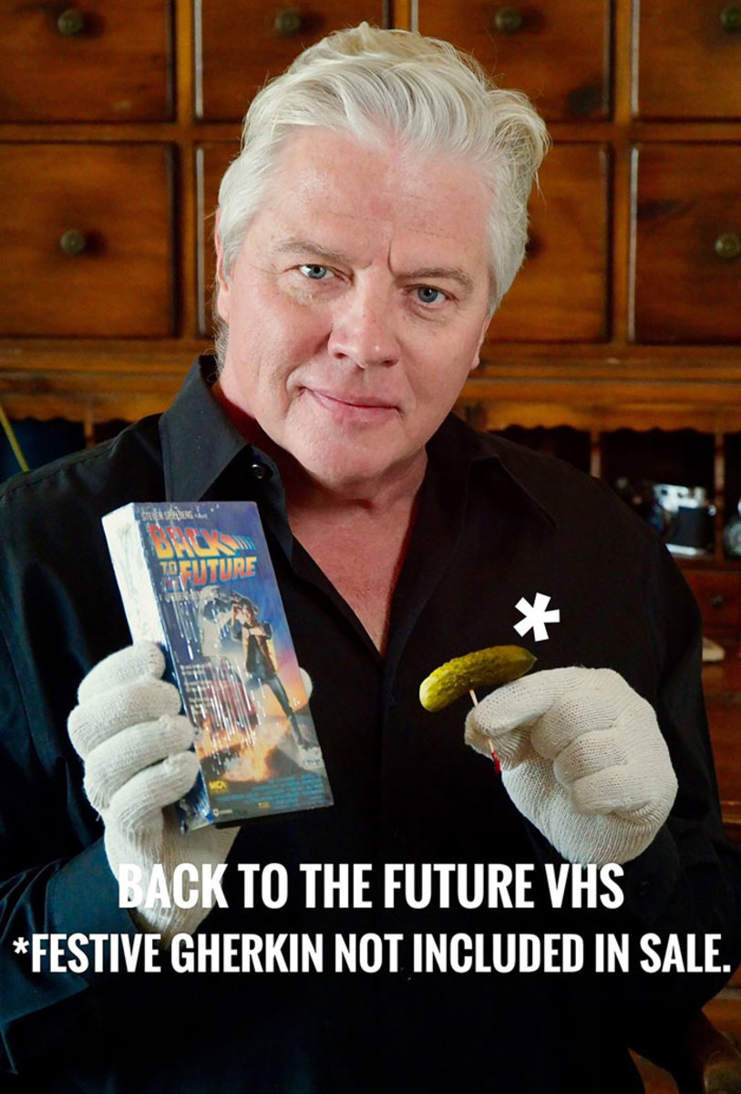 Actor Tom Wilson, who played Biff Tannen, one of cinema's greatest villains. In a personal note included with the sale, Wilson joked that he knew the VHS platform would be around forever and so he saved the tapes, but then couldn't find a VCR.