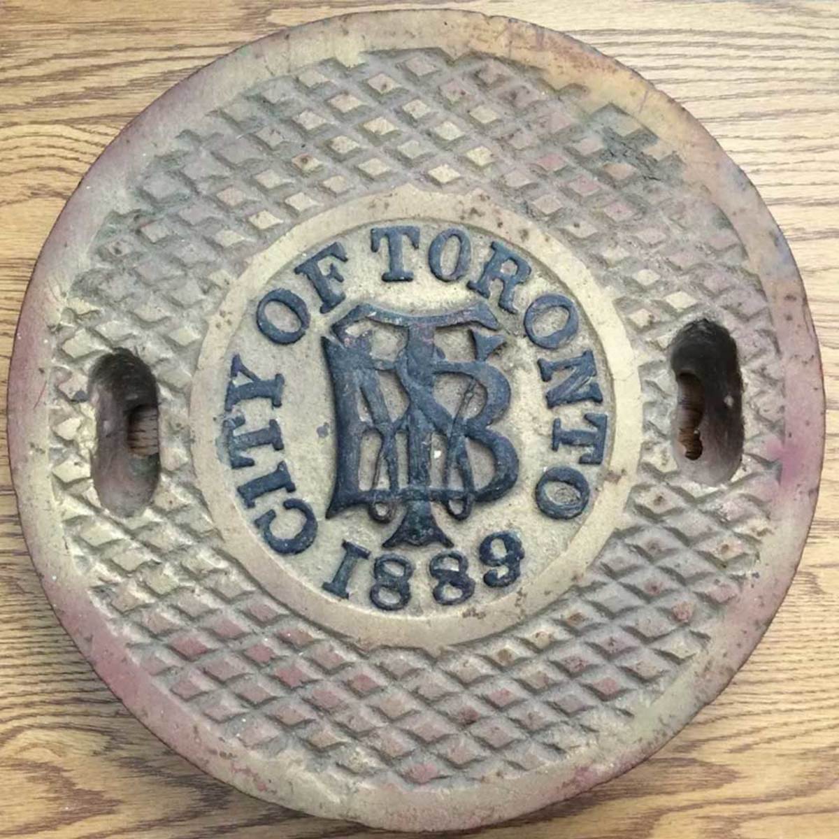 Toronto antique manhole cover from 1889; $1,644 on Etsy.