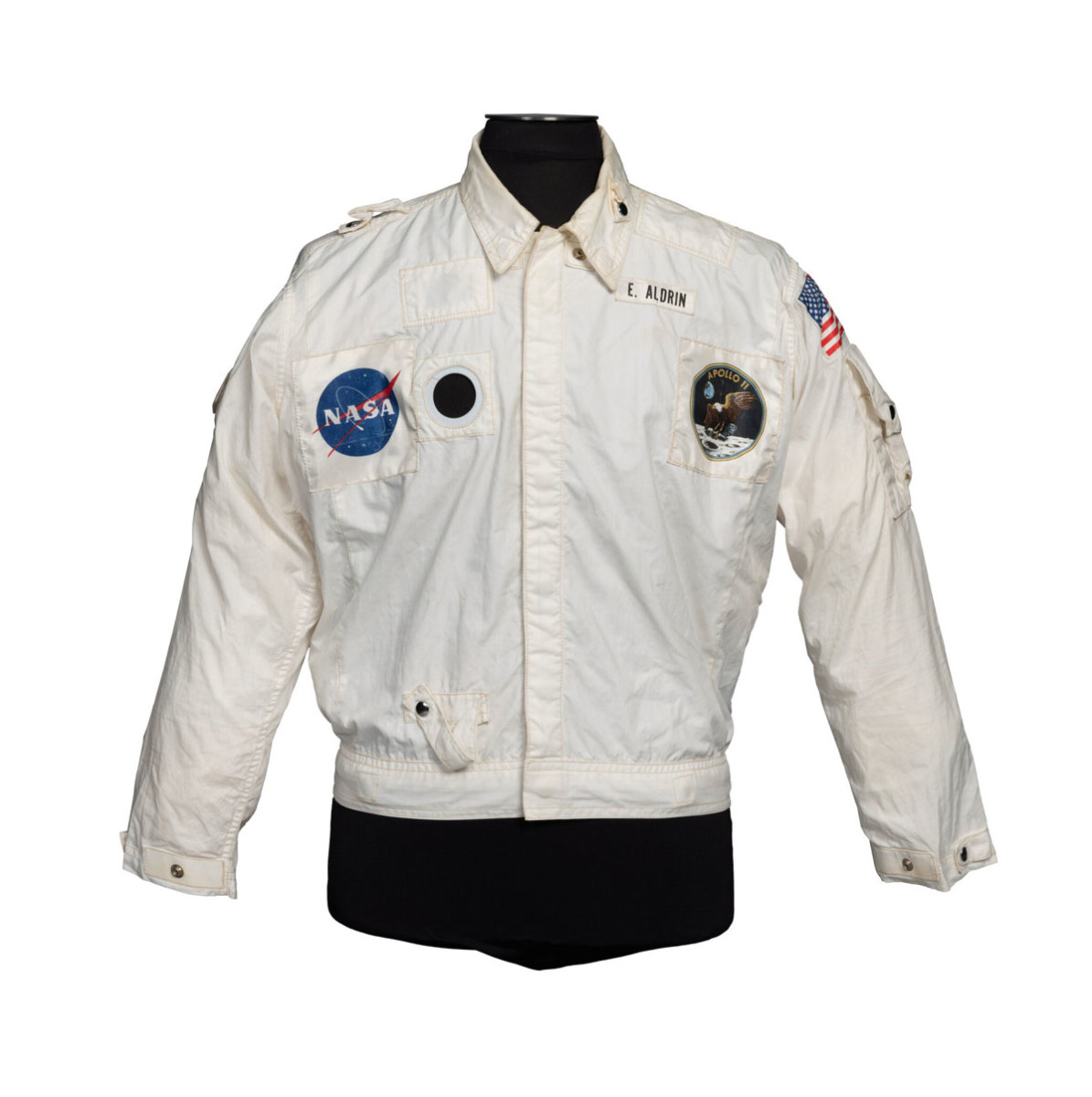 This Apollo 11 moon jacket that astronaut Buzz Aldrin wore sold for a record $2.8 million at Sotheby's on July 26.