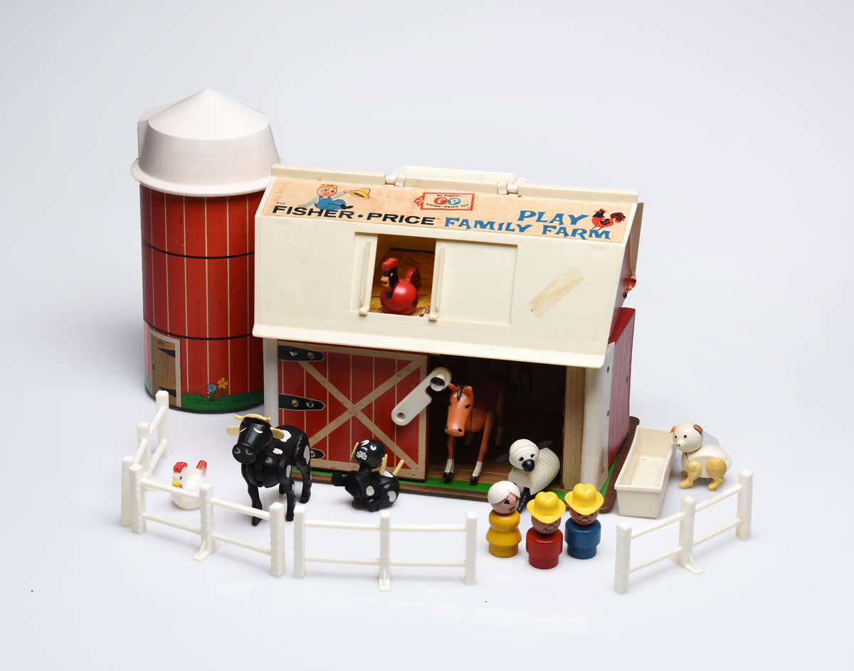 A vintage Fisher-Price Family Farm set harvests childhood memories when you open the door. Who knew a "moo" was so powerful?
