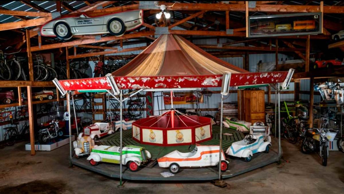 clown pedal car merry-go-round