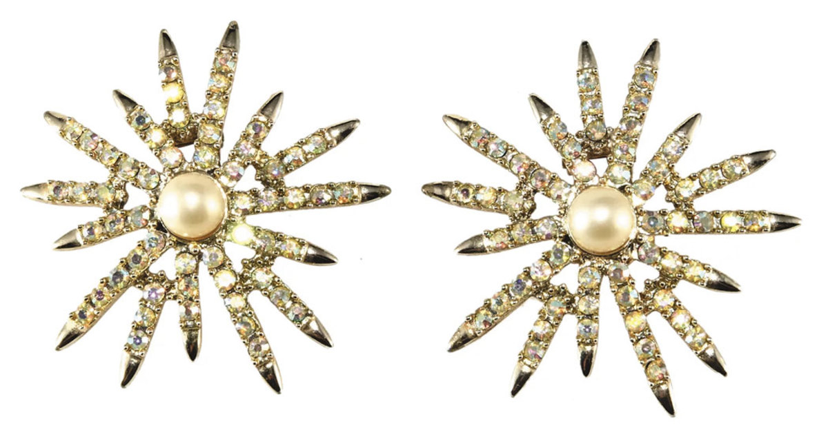 Emmons starburst earrings, 1960s. Value: $15-$25.