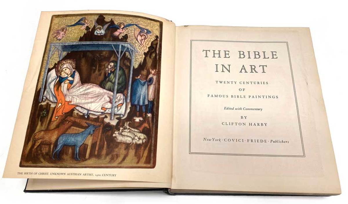 Beat author Jack Kerouac's hard cover copy of the 1936 book "The Bible in Art." 