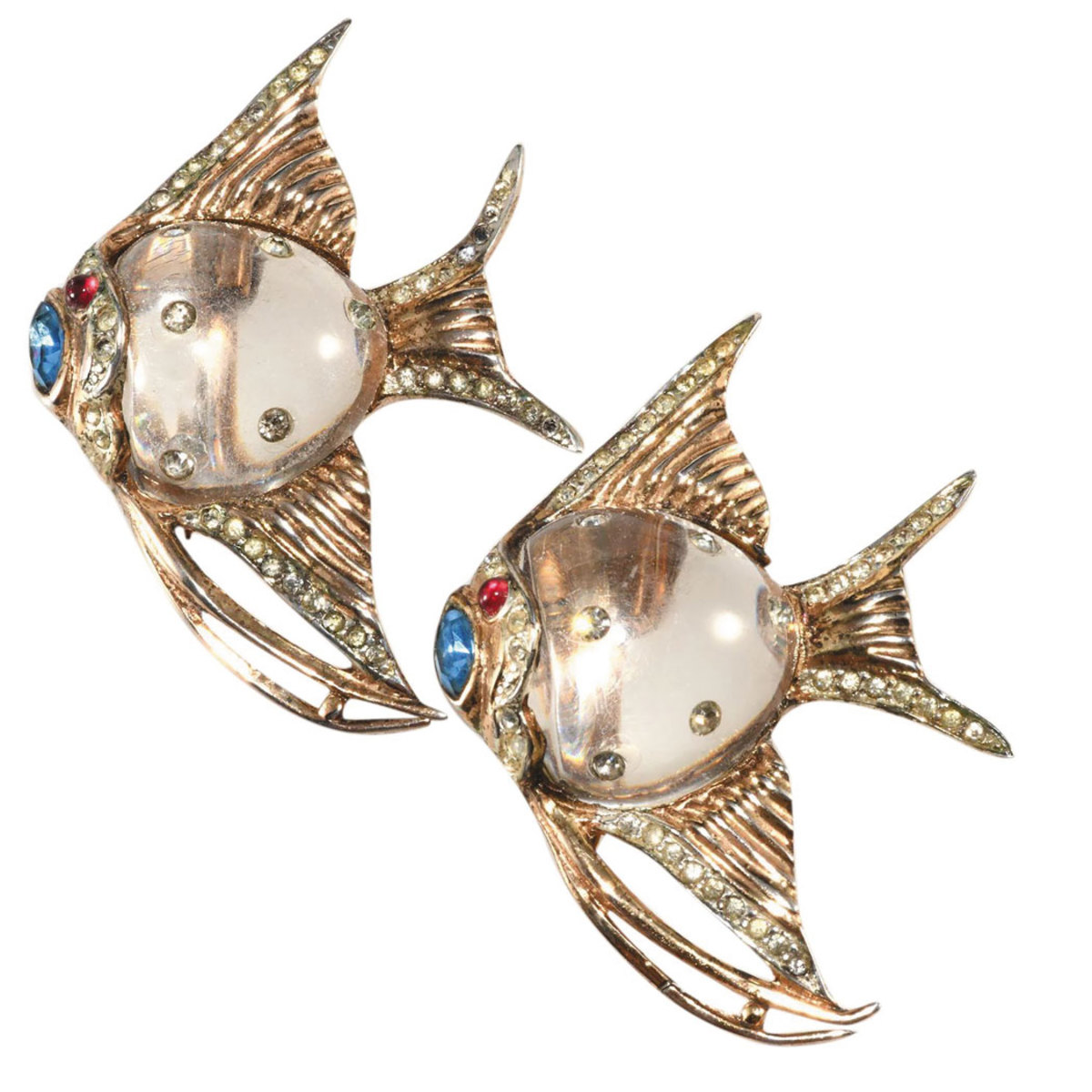 Coro Angel Fish jelly belly pin clip set