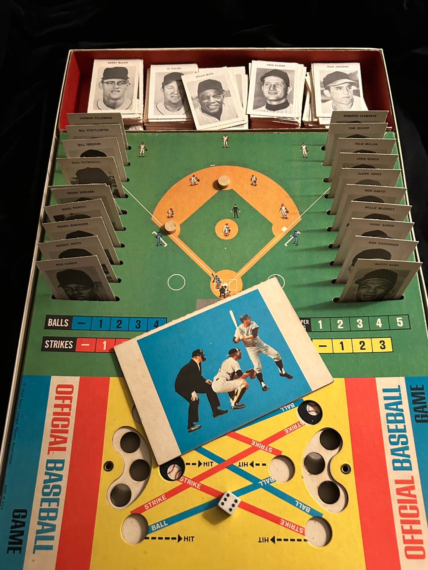 Popular 1969 Milton Bradley Baseball board game gives vintage card collectors neat options, fond memories