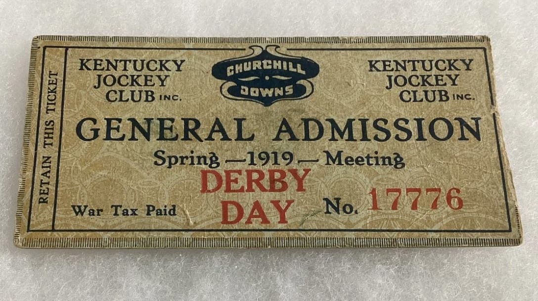 1919 Kentucky Derby Ticket is Still a Winner